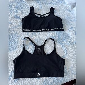 New Reebok Black Sports Bra Duo